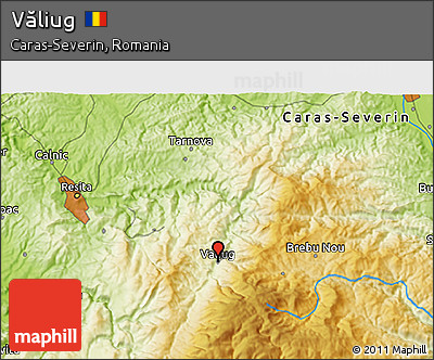 Physical 3D Map of Văliug
