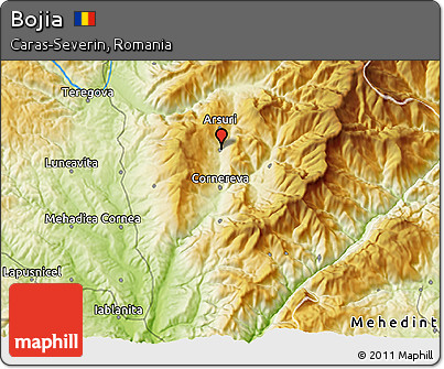 Physical 3D Map of Bojia
