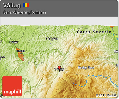 Physical 3D Map of Văliug