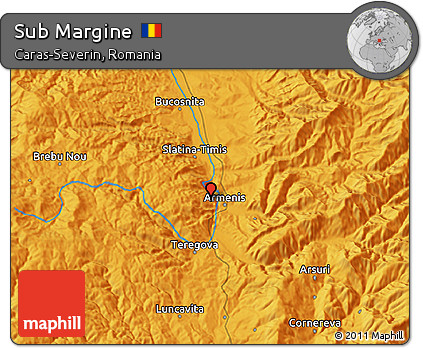 Political 3D Map of Sub Margine