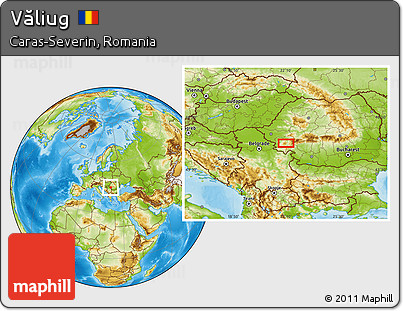 Physical Location Map of Văliug