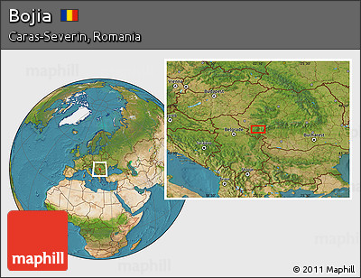 Satellite Location Map of Bojia