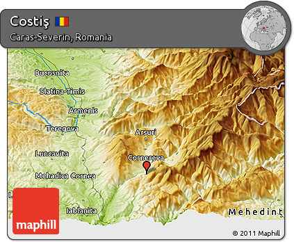 Physical Panoramic Map of Costiş