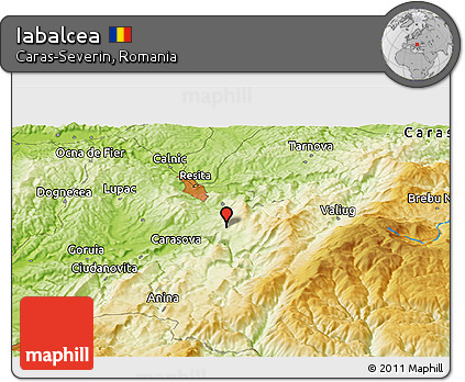 Physical Panoramic Map of Iabalcea