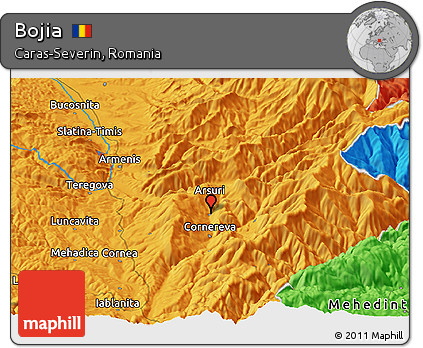 Political Panoramic Map of Bojia