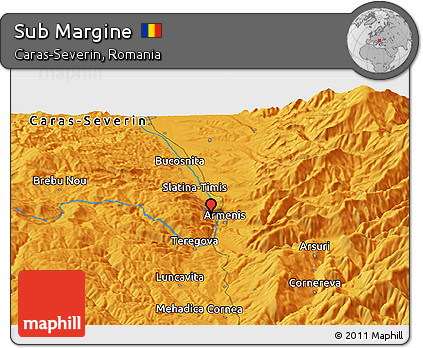 Political Panoramic Map of Sub Margine
