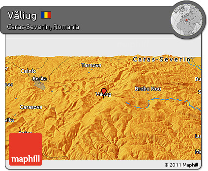 Political Panoramic Map of Văliug