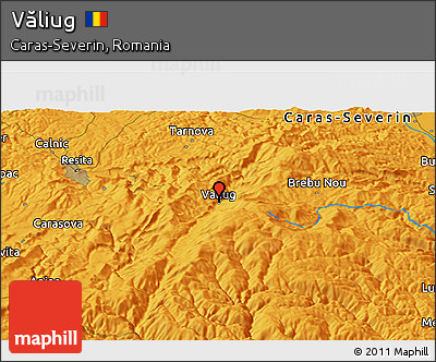 Political Panoramic Map of Văliug