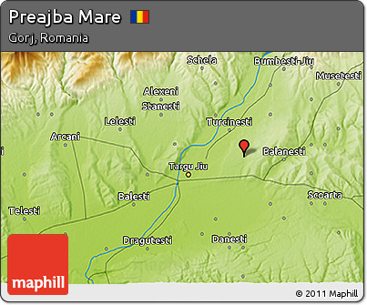 Physical 3D Map of Preajba Mare