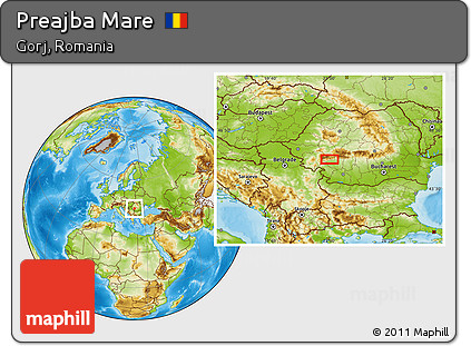 Physical Location Map of Preajba Mare