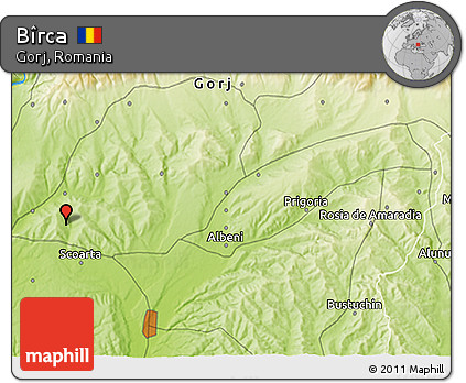 Physical 3D Map of Bîrca