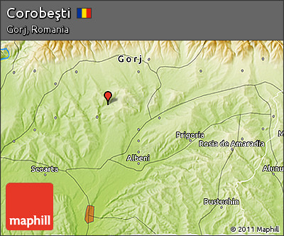 Physical 3D Map of Corobeşti