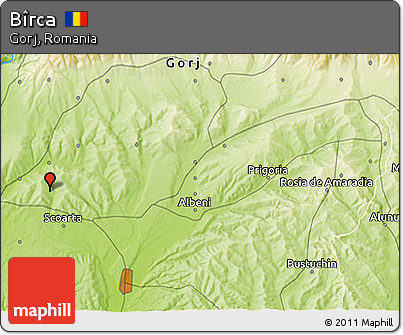 Physical 3D Map of Bîrca