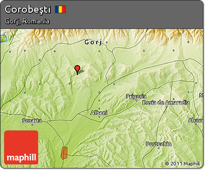 Physical 3D Map of Corobeşti