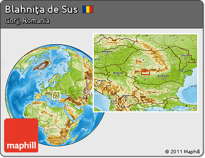 Physical Location Map of Blahniţa De Sus