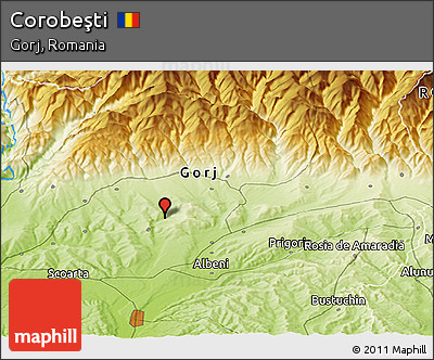 Physical Panoramic Map of Corobeşti