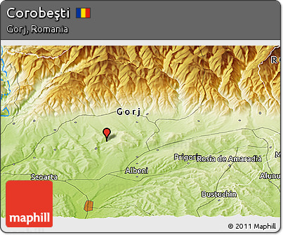 Physical Panoramic Map of Corobeşti