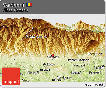 Physical Panoramic Map of Vaideeni