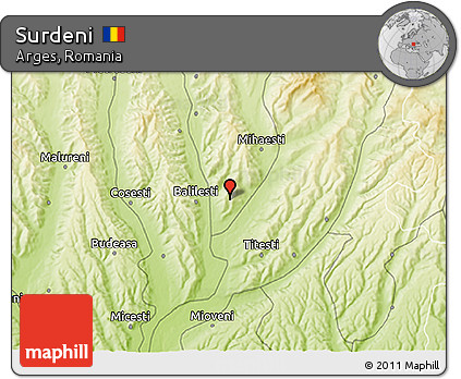 Physical 3D Map of Surdeni