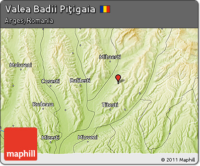 Physical 3D Map of Valea Badii Piţigaia