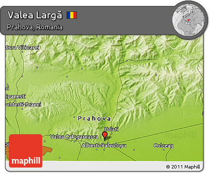 Physical 3D Map of Valea Largă