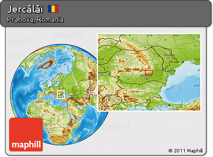 Physical Location Map of Jercălăi