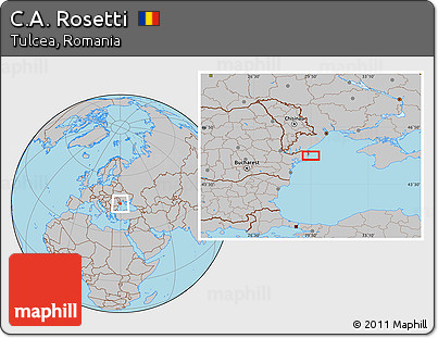 Gray Location Map of C.A. Rosetti