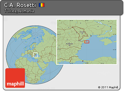 Savanna Style Location Map of C.A. Rosetti