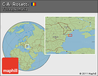 Savanna Style Location Map of C.A. Rosetti
