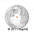 Outline Map of the Area around 45° 10' 22" N, 33° 55' 29" W, rectangular outline