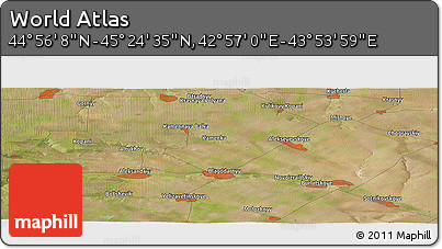 Satellite Panoramic Map of the Area around 45° 10' 22" N, 43° 25' 29" E