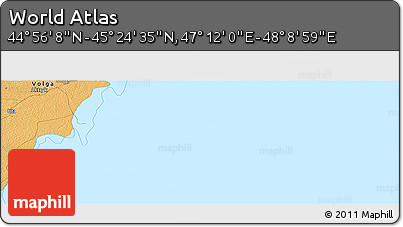 Political Panoramic Map of the Area around 45° 10' 22" N, 47° 40' 29" E