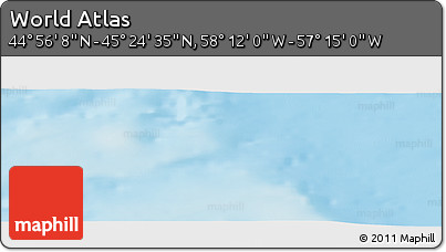 Physical Panoramic Map of the Area around 45° 10' 22" N, 57° 43' 30" W