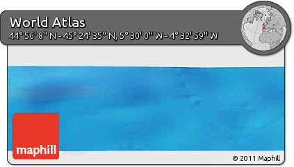 Physical Panoramic Map of the Area around 45° 10' 22" N, 5° 1' 30" W