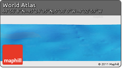 Physical Panoramic Map of the Area around 45° 10' 22" N, 5° 1' 30" W