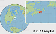 Savanna Style Location Map of the area around 45° 10' 22" N, 61° 58' 30" W