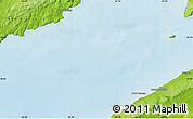 Physical Map of the area around 45° 10' 22" N, 65° 22' 30" W