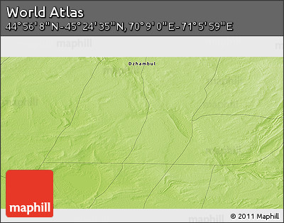 Physical 3D Map of the Area around 45° 10' 22" N, 70° 37' 30" E