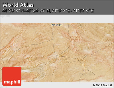 Satellite 3D Map of the Area around 45° 10' 22" N, 71° 28' 29" E