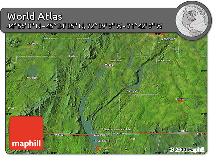 Satellite Map of the Area around 45° 10' 22" N, 72° 10' 30" W