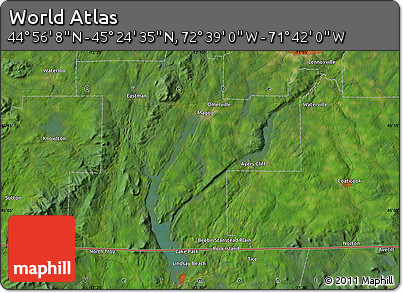 Satellite Map of the Area around 45° 10' 22" N, 72° 10' 30" W