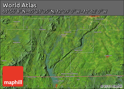 Satellite Map of the Area around 45° 10' 22" N, 72° 10' 30" W