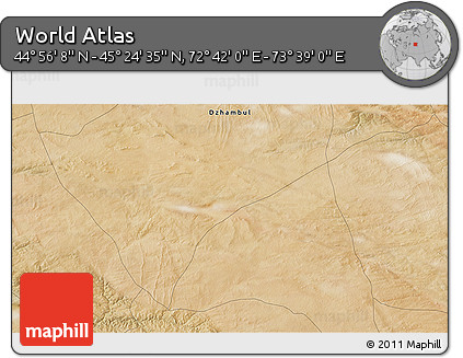 Satellite 3D Map of the Area around 45° 10' 22" N, 73° 10' 30" E