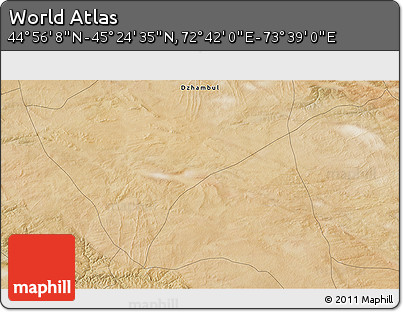 Satellite 3D Map of the Area around 45° 10' 22" N, 73° 10' 30" E