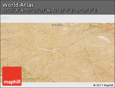 Satellite 3D Map of the Area around 45° 10' 22" N, 73° 10' 30" E