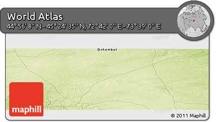 Physical Panoramic Map of the Area around 45° 10' 22" N, 73° 10' 30" E