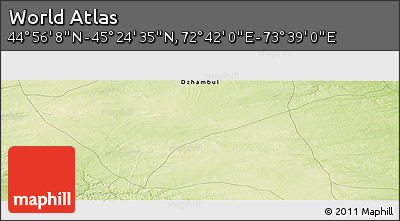 Physical Panoramic Map of the Area around 45° 10' 22" N, 73° 10' 30" E