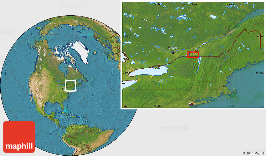 Satellite Location Map of SaintZotique