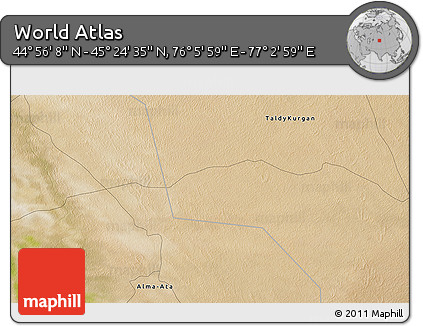 Satellite 3D Map of the Area around 45° 10' 22" N, 76° 34' 29" E