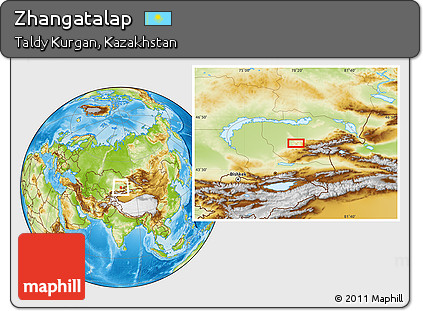 Physical Location Map of Zhangatalap